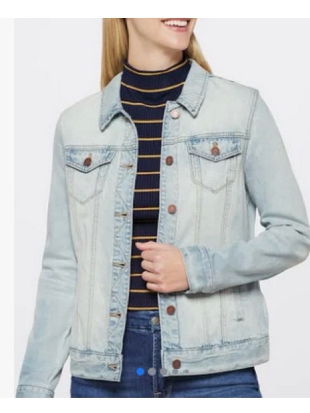 MARKET & SPRUCE LIGHT WASH DENIM JACKET STITCH FIX NWT